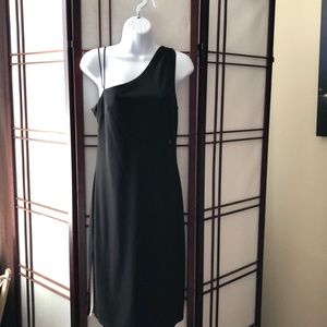 Express black tan reversible asymmetrical dress